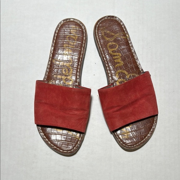 Sam Eldelmon Valery Mule Red Women's Slide Sandals sz 7 - Picture 1 of 1